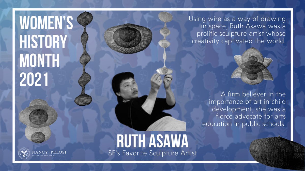 SpeakerPelosi's tweet photo. "Doing is living. That is all that matters." - Ruth Asawa

#WomensHistoryMonth https://t.co/KHfETwjsqF