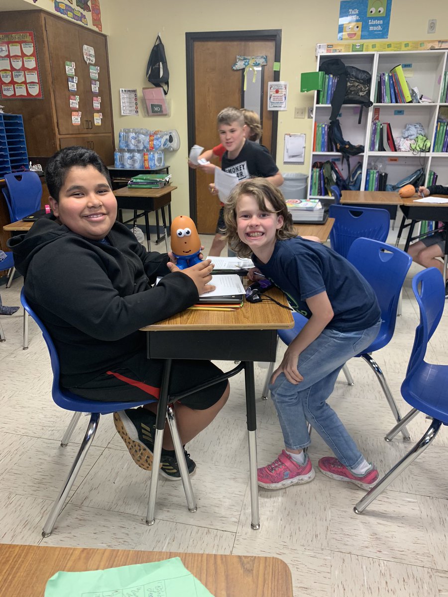 kgraham3rd's tweet photo. Mr. Potato head is always our favorite way to review! #MaximizeTodayKWE #writing #testreview @LampasasKWE https://t.co/Vo0locWRiQ