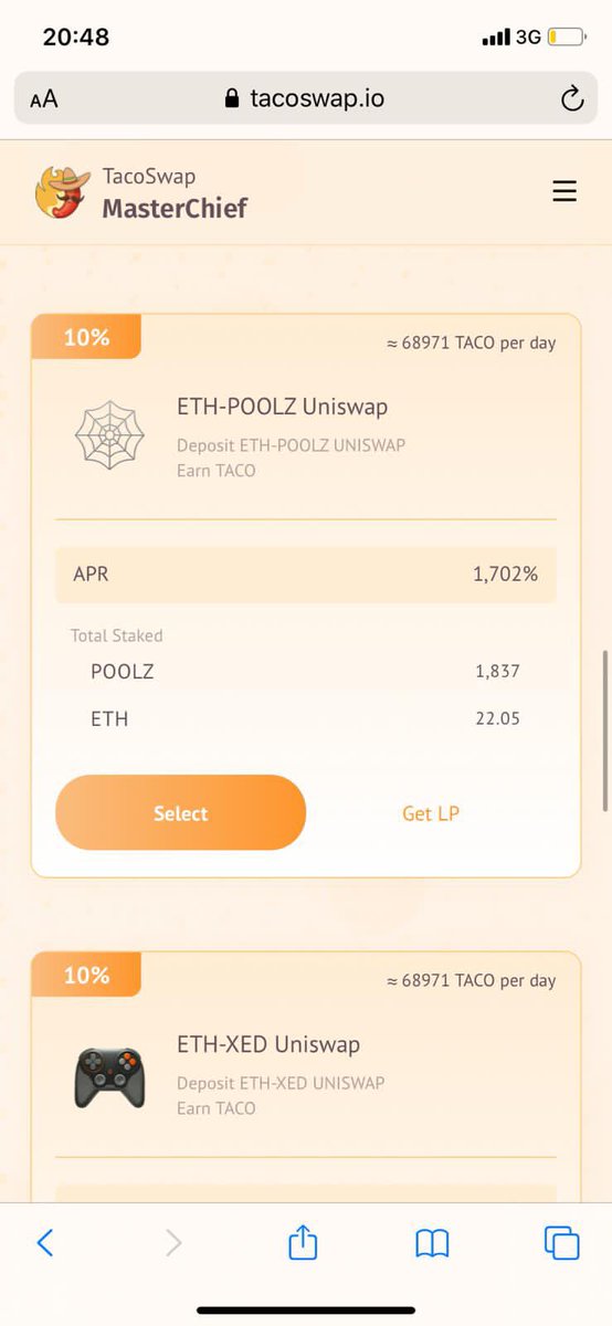mickalamasse1's tweet image. Hi @Poolz__  

You can start to farm your poolz token on tacoswap.io 

You will have more rewards than on uniswap 

➡️ APR : 1,700%

Welcome to TACOSWAP, the new French and friendly Dex

#Ethereum #blockchain #Cardano #BTC #defi #tacoswaptothemoon #tacotoken🌶 #poolz