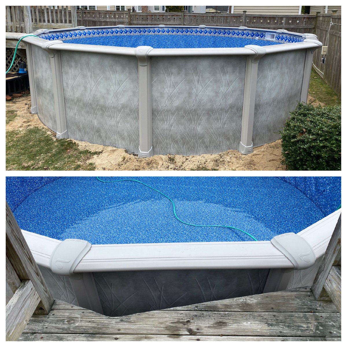 sparklepoolsli's tweet photo. When building a new pool up to a deck where there used to be a pool, it will almost never match up perfectly.  Pools are measured slightly bigger now which makes the arch of a round side different. 

Check out our blog about decking for more info! 

https://t.co/4ljJya5Gk5 https://t.co/8IRpHNEfRK