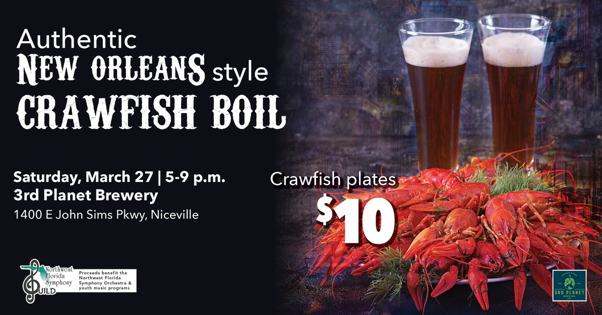 Don’t forget to come out to 3rd Planet Brewing Company tomorrow, March 27  and help support the <a href="/NFSymphony/">Northwest Florida Symphony Orchestra</a> Guild!