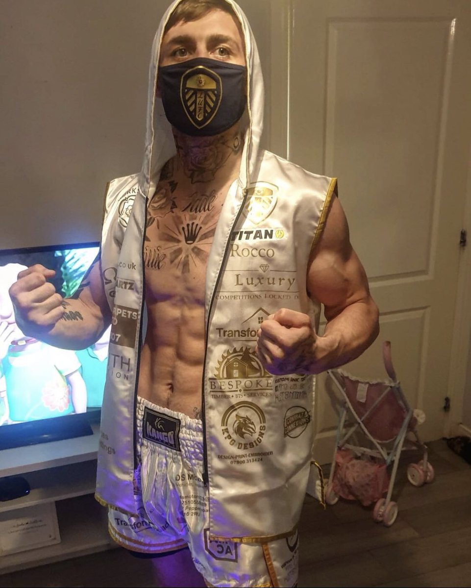 TitanBoxing's tweet photo. Titan boxing ring #wear being walked out for this weekends @bkb_official1 title fight this weekend. https://t.co/YEi9c5IaKo