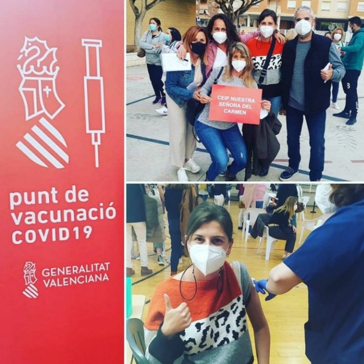 miguelsolerg's tweet photo. Concluimos la 1ª jornada de vacunación del personal de los centros educativos valencianos de manera muy satisfactoria.Todo  organizado para realizar la vacunación en 4 jornadas. Mañana continuamos. Orgulloso del personal sanitario y educativo de la CV! #vacunación #COVID19 https://t.co/JQmizDt515