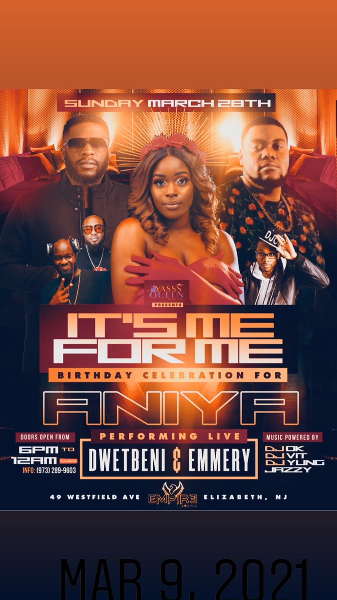 DwetbeniC's tweet photo. This Sunday Dwetbeni will be live along side with @Emmery_Official in New Jersey at Empire lounge https://t.co/P2VKkjzKc9