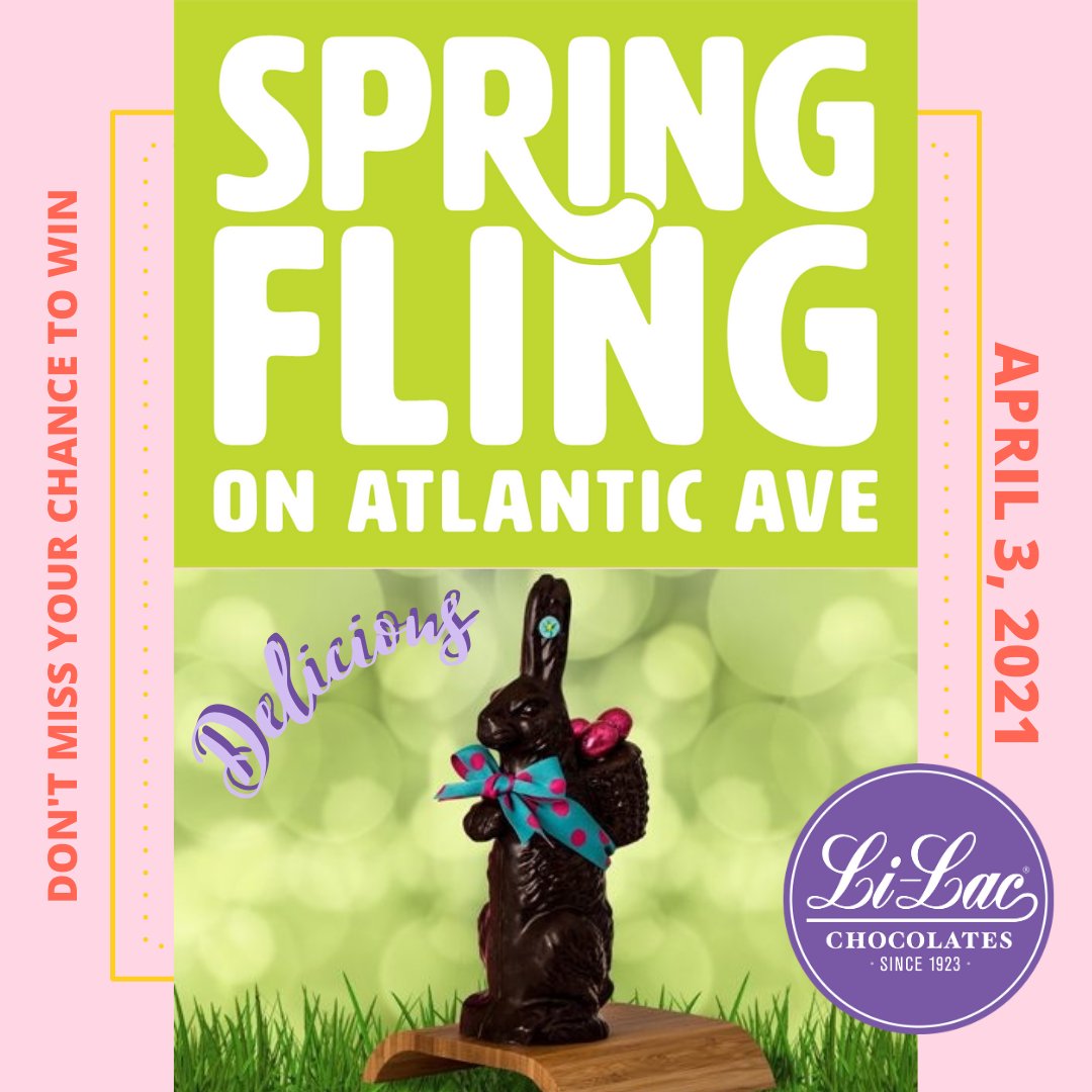 AtlanticAveLDC's tweet photo. Children will have a chance to win a delicious, handmade chocolate bunny from @lilacchocolates during the Atlantic Avenue Spring Fling! π«π°β¨
#AtlanticAveSpringFling #atlanticave #cobblehill #chocolate #lilacchocolates #chocolatebunny #scavengerhunt #giveaways #nycmom #nyckids https://t.co/lbkIkpvaBG