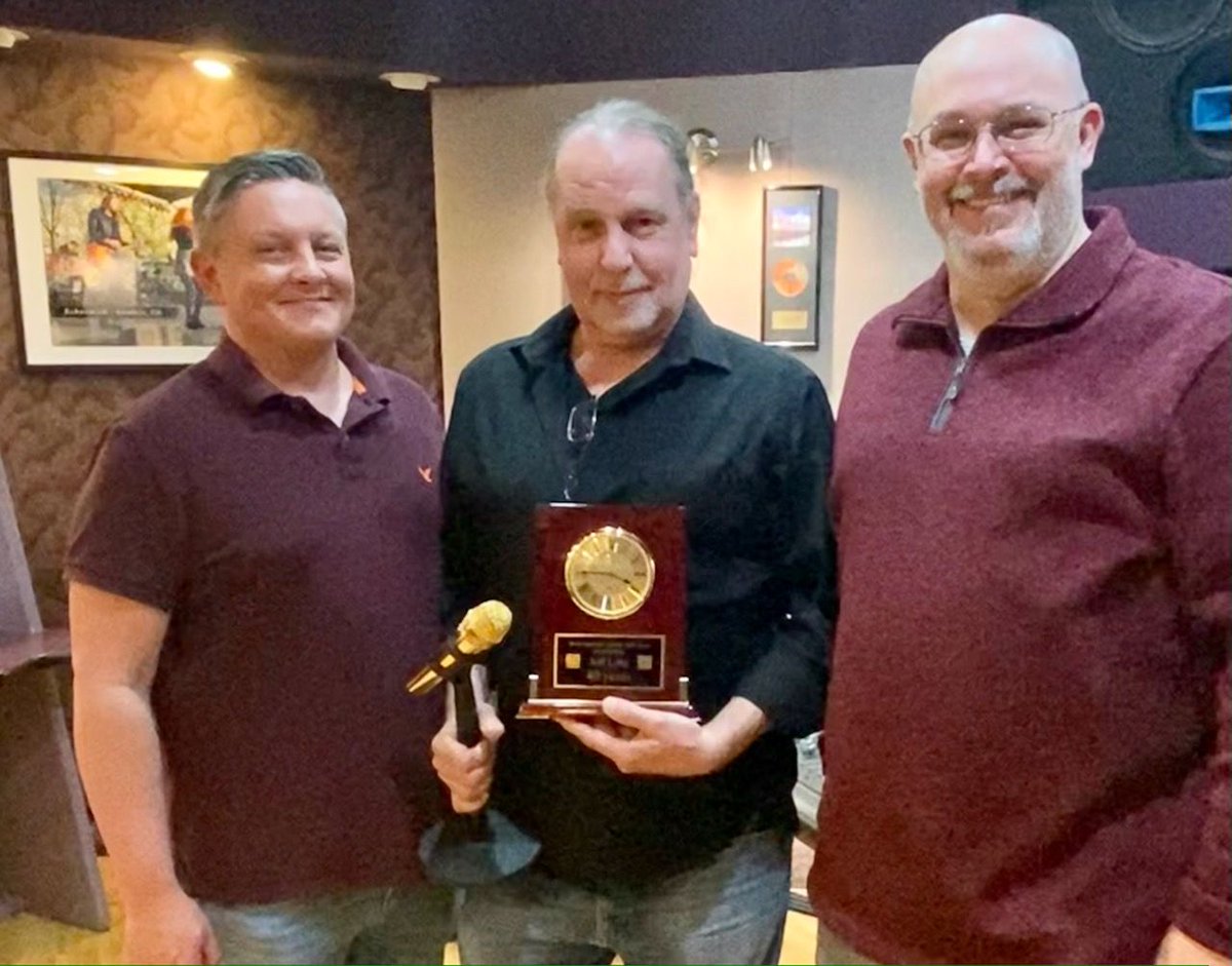 Beyond honored to present this genius with a couple tokens of appreciation for all that he has done for this place. Such a thrill to come to work every day with you Mr. Ling.  You have changed the world!
#40years #telefunken #jeffling #Etherversary #Muthera #Pollard4prez