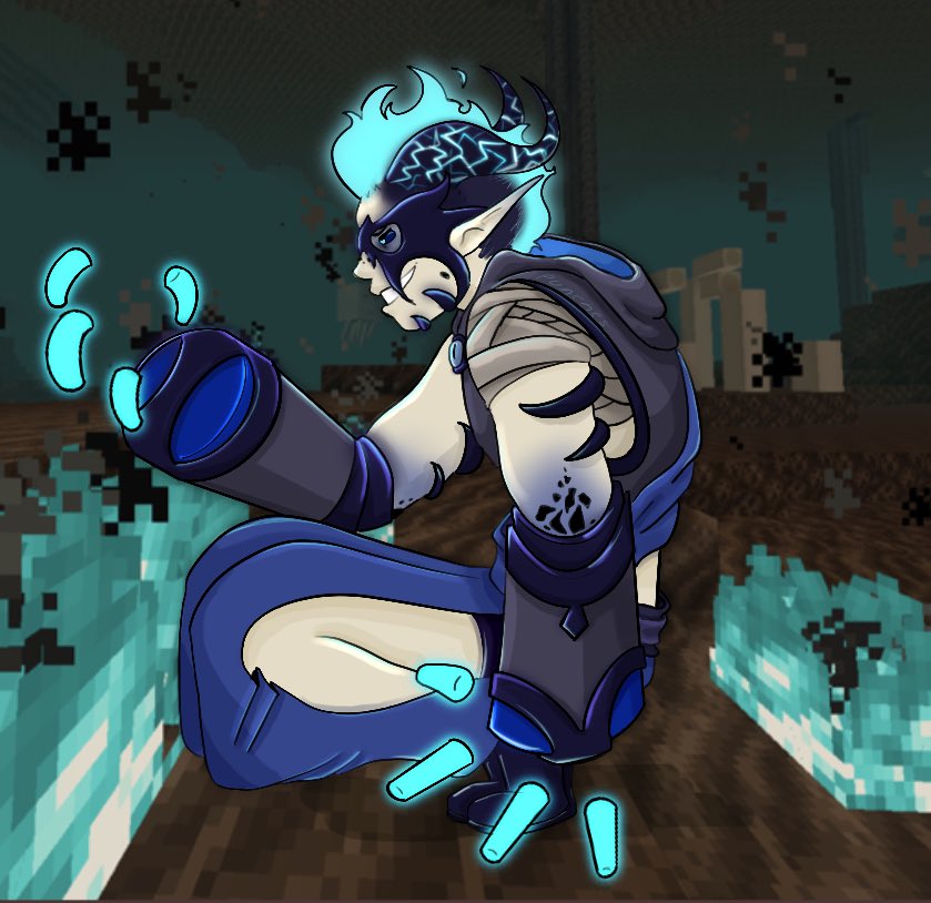 SmpSupernal's tweet photo. Once a nomad of the nether wastelands, Spi has found a home within the blazeborn mafia. Acting as the muscle, Spi isn't the kind of blazeborn you want to cross- he takes his family very seriously. Played by @ogsuperiorspy, art by @Oddpunches. #SupernalSMP #OriginaSMP https://t.co/pjZt8fPfmV