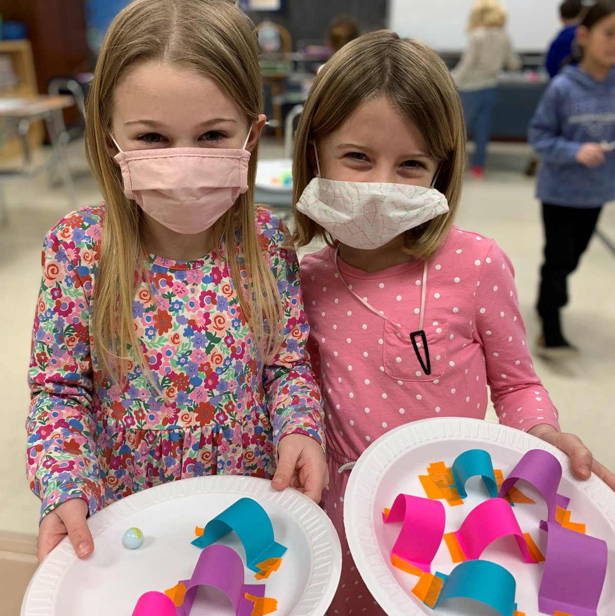 AN EAGLE'S EYE VIEW... S.T.E.A.M. students were seen working on their marble maze project!