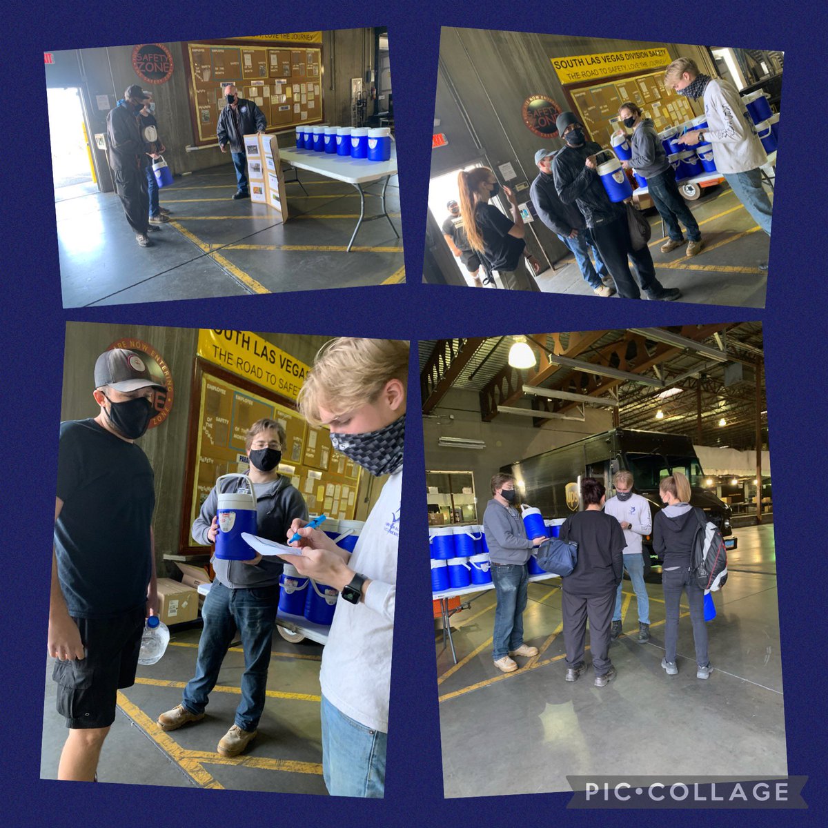 Las Vegas South Day and Twilight CHSP Committees prepare for the upcoming heat by handing out water jugs to all employees #coolsolution #beattheheat @jrindafernshaw @melirere  @hrbobbyups @eliaa_luna @LouisTovalin