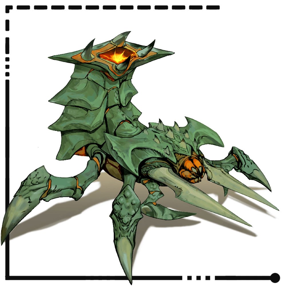OutwardRealms's tweet photo. The Hexagota Flame Hexapod is a beast in every sense of the word. These living tanks expel a burning liquid that sticks to whatever it hits. 

Designed to take tremendous punishment, the Armored Hexapod is a wall of chitin with legs.

#ConceptArt by @alexkineticflow 
#game #minis https://t.co/46KaUxEJzZ