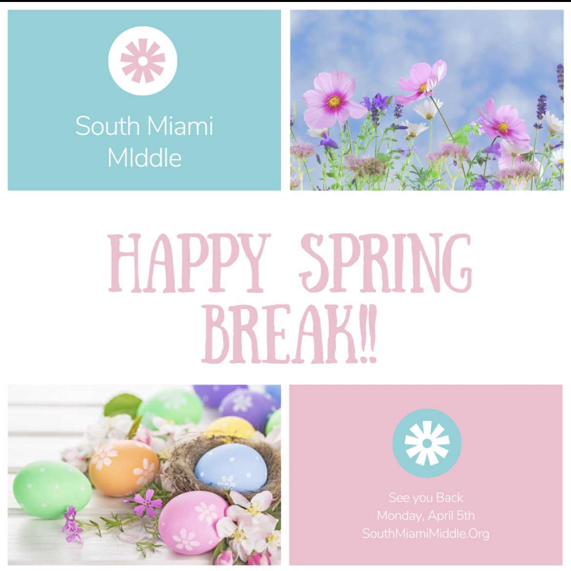 smmcswildcats's tweet photo. Wishing all our Wildcats A Happy, Safe, and Restful Spring Break ... for all the latest info check out or website https://t.co/GazSxJHLxX #maskup #wildcatstrong #wildcatpride #springbreak2k21 https://t.co/xq4BItNHQX