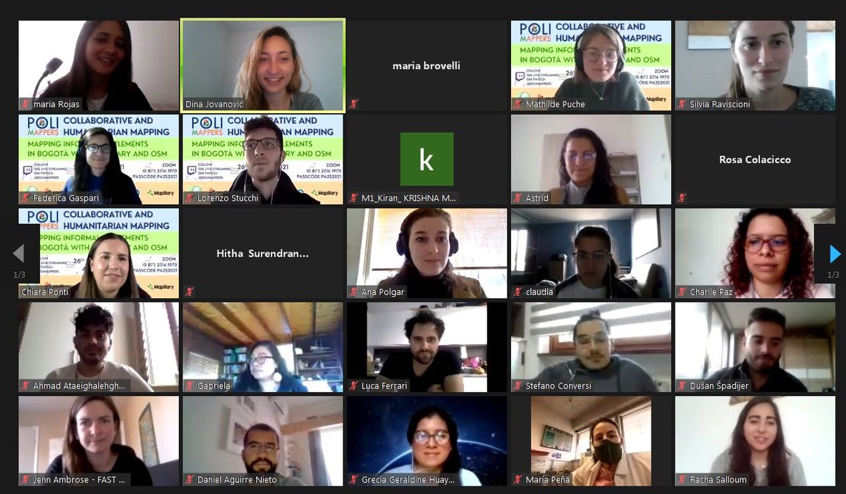 PoliMappers's tweet photo. The third meeting of the #PassioninAction course was a great occasion to learn the importance of shared local knowledge and collaboration in OSM while mapping using @mapillary images.
Thanks to the 60+ participants that joined us today! 🗺
@immdesignlab @TECHOcol @youthmappers https://t.co/kjDNzDk5JL
