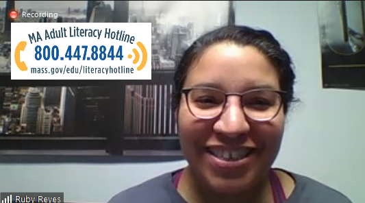 Ruby Reyes, coordinator of the MA Adult Literacy Hotline, wrapped up the <a href="/MAAdultEd/">Massachusetts Coalition for Adult Education (MCAE)</a> #NETWORK21 conference presenting resources and taking questions. Check out the Hotline resources at mass.gov/edu/literacyho… or find a program at 800-447-8844.