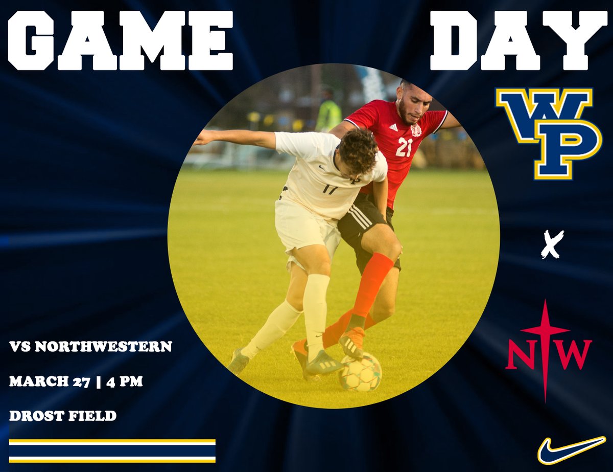 WPUAthletics's tweet photo. .@WmPennMSOC game day!!

⚽️: Northwestern
📍: Drost Field
⏰: 4 PM
📺: https://t.co/HOWHxrKUer
📊: https://t.co/wcdmfdzKxI https://t.co/gDUwVbgZmU