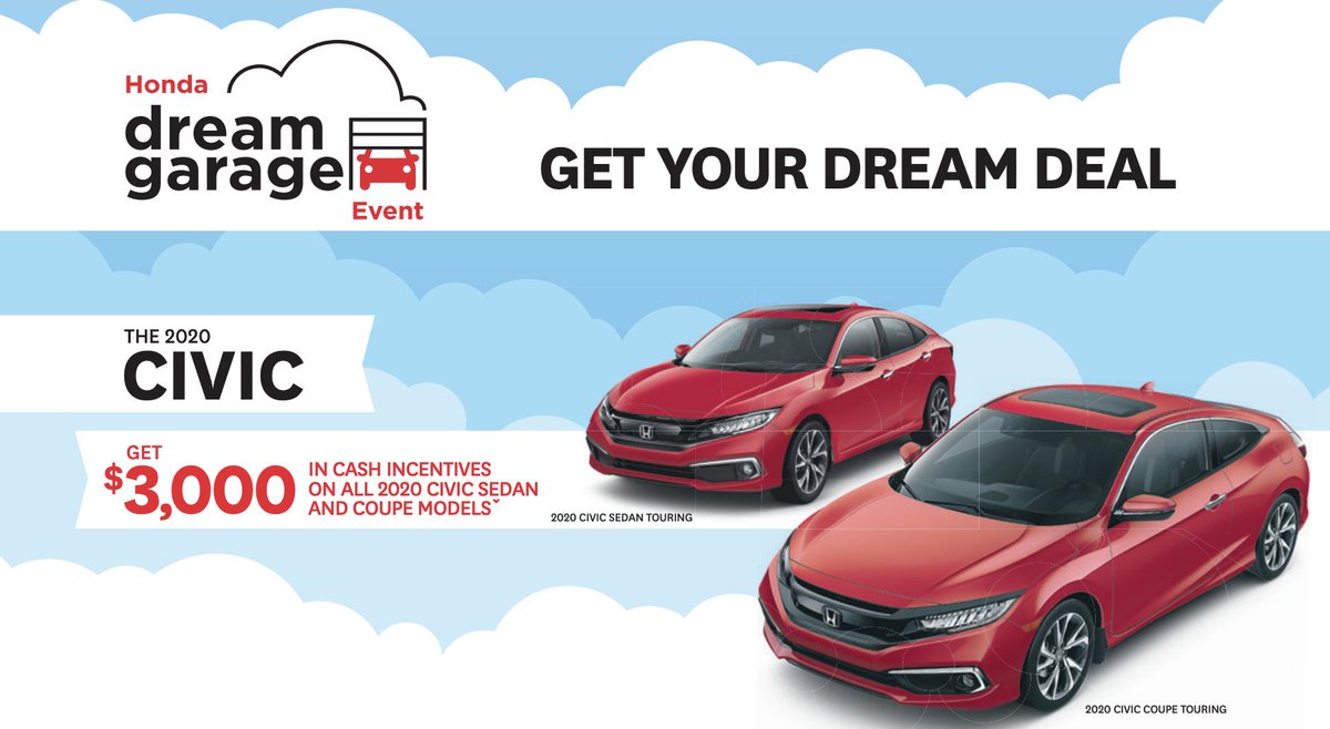It feels like Spring outside and what does that mean.. spring cleaning! Clean out your garage and fill it with a brand new Honda! Our Honda Dream Garage event is on until March 31. Shop on our website or give us a call! No appointment is required.