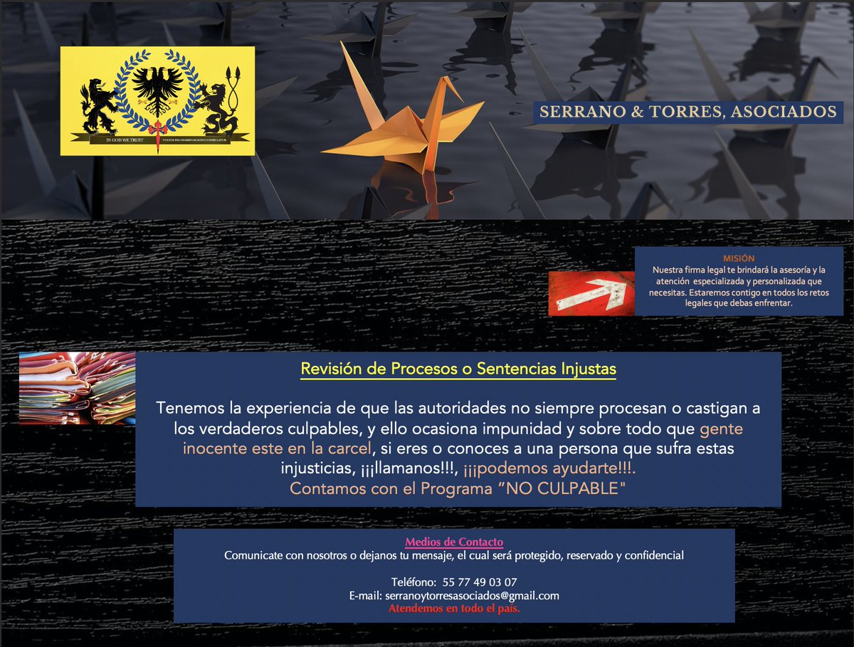 FirmaTorres's tweet photo. Les comparto parte de las labores que se desarrollan en la Firma "Serrano y Torres, Asociados": https://t.co/BVHgqH2sX8