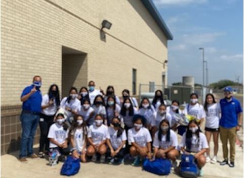 VMHSBigBlue's tweet photo. VMHS Girls Soccer Team Send-Off.  Good luck to our girls soccer team as they compete in Allice against Flour Bluff for a bi-district playoff game. Game time is set for 7:30PM. https://t.co/ytpmoeYpEv
