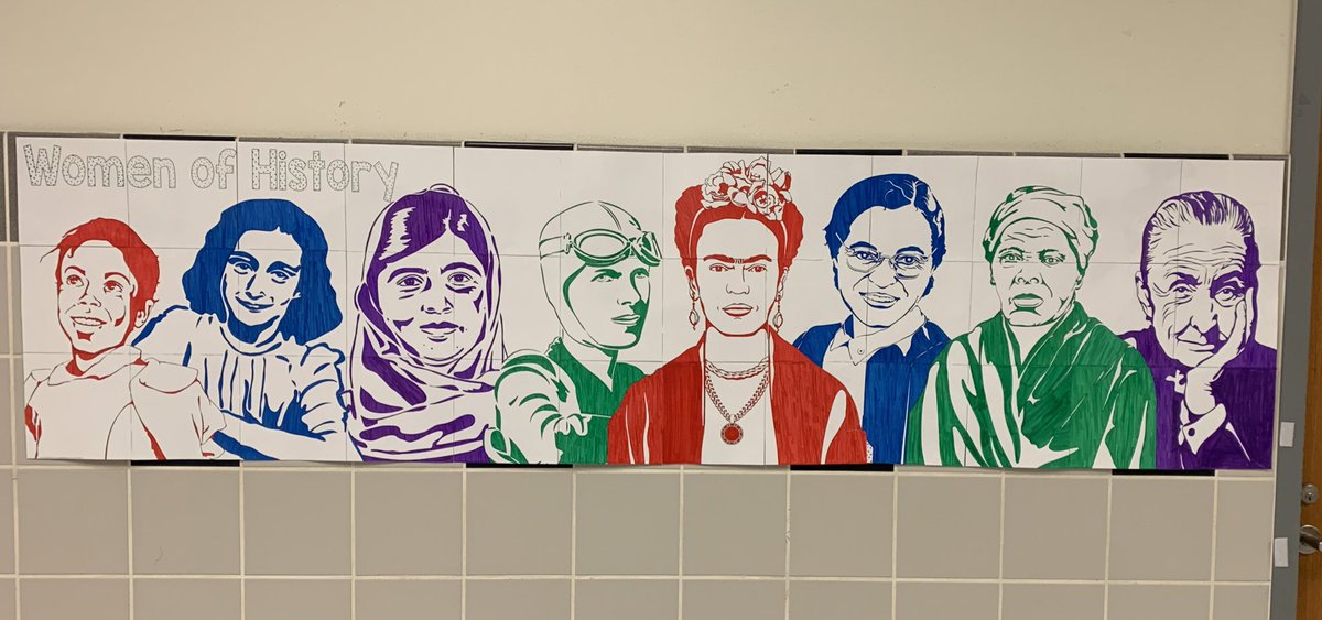 Awesome artwork at <a href="/FossilRidgeKISD/">Fossil Ridge High School</a> for #WomensHistoryMonth!