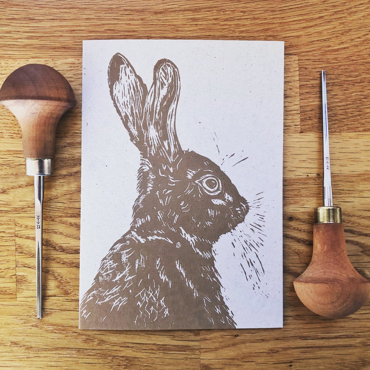 islayprints's tweet photo. Inspiration from the kitchen window. 

Our 8 year old captured this gorgeous hare from our window which provided the perfect inspiration for our Easter card offering available on #Etsy 

https://t.co/WO6oB5KyZM

#shophandmadehour #CraftHourScot #hare #britishwildlife #islay https://t.co/RFWT36EMdG