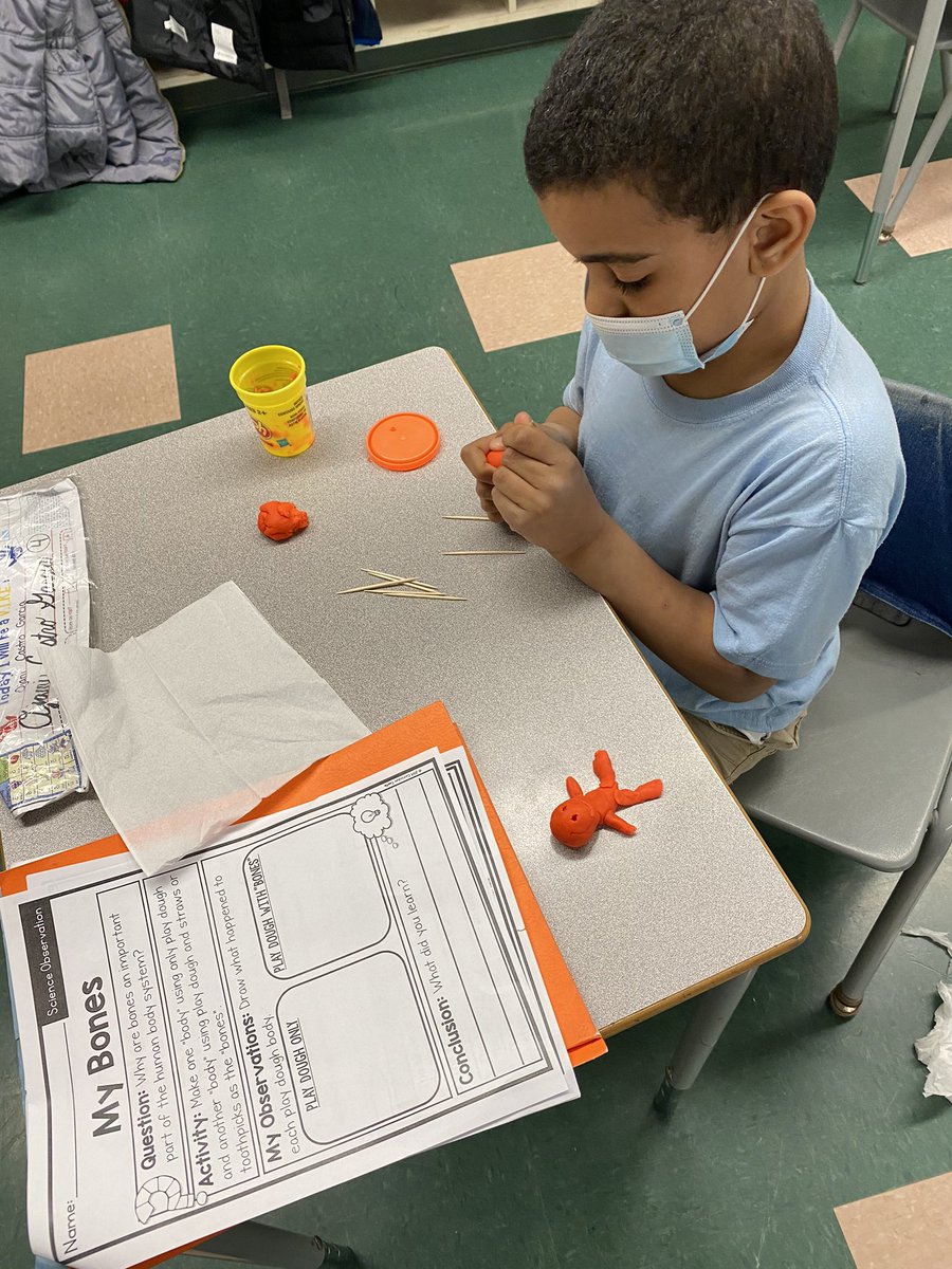 mrshummer2's tweet photo. Why is our skeletal system important? We answered this question through exploration with play doh and toothpicks. I am so glad my head doesn’t just fall off like these poor models 😅 #JTLearns #iteachsecond #scienceisfun https://t.co/BVhjkjC2Y9