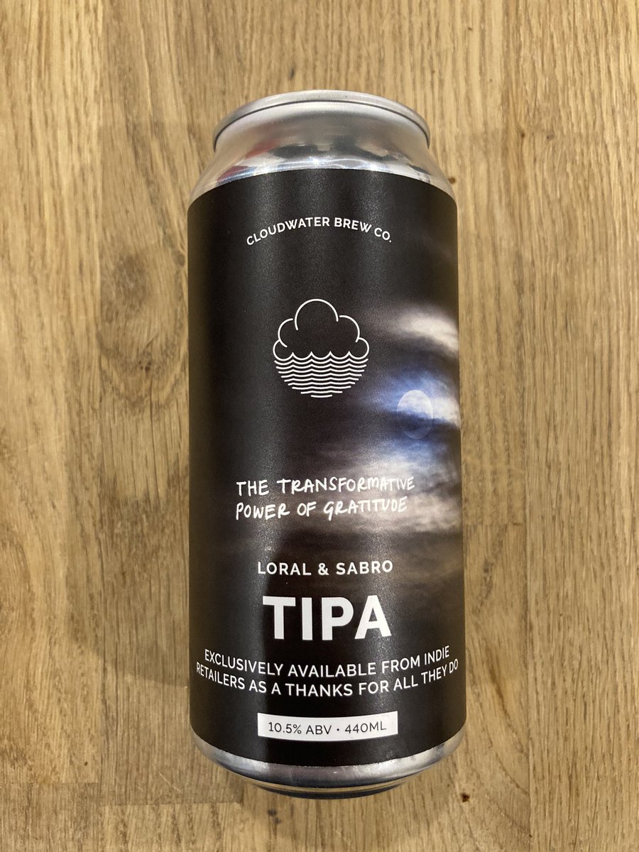 tommojenner's tweet photo. This 👇 @shipleytriangle is delicious and well deserved for top indie retailers like you. Tops marks to @cloudwaterbrew as well... https://t.co/XdCkAqto72