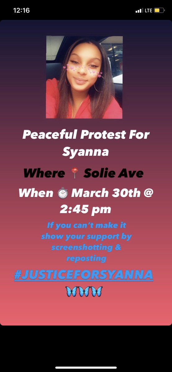 babiijade_'s tweet photo. I will forever make sure everyone knows who you are Syanna. You are someone so special to MANY. Come show your support ‼️ #JUSTICEFORSYANNA 💙🦋 https://t.co/tr5blSA3wV