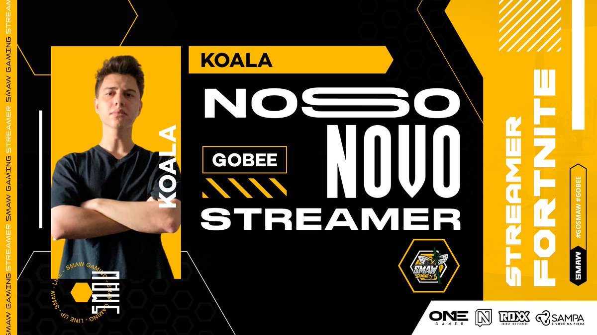 SMAW_Gaming's tweet photo. A colmeia está crescendo! Vamos dar dar boas-vindas para nosso novo streamer de #Fortnite!

Seja muito bem-vindo @Koala1s!

#GoSMAW #GoBee🐝 https://t.co/IA9rczhtaC