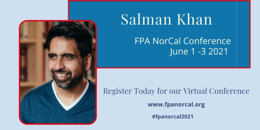 FPANorCal's tweet photo. Keynote speaker @salkhanacademy is recognized as one of TIME Magazine's Most Influential People &amp; we are happy to have him join #fpanorcal2021 

Thank you for the ways you support &amp; cultivate others in these ever changing times. 

#inspiration #keynotespeaker #virtualconference https://t.co/7sxukpD27G