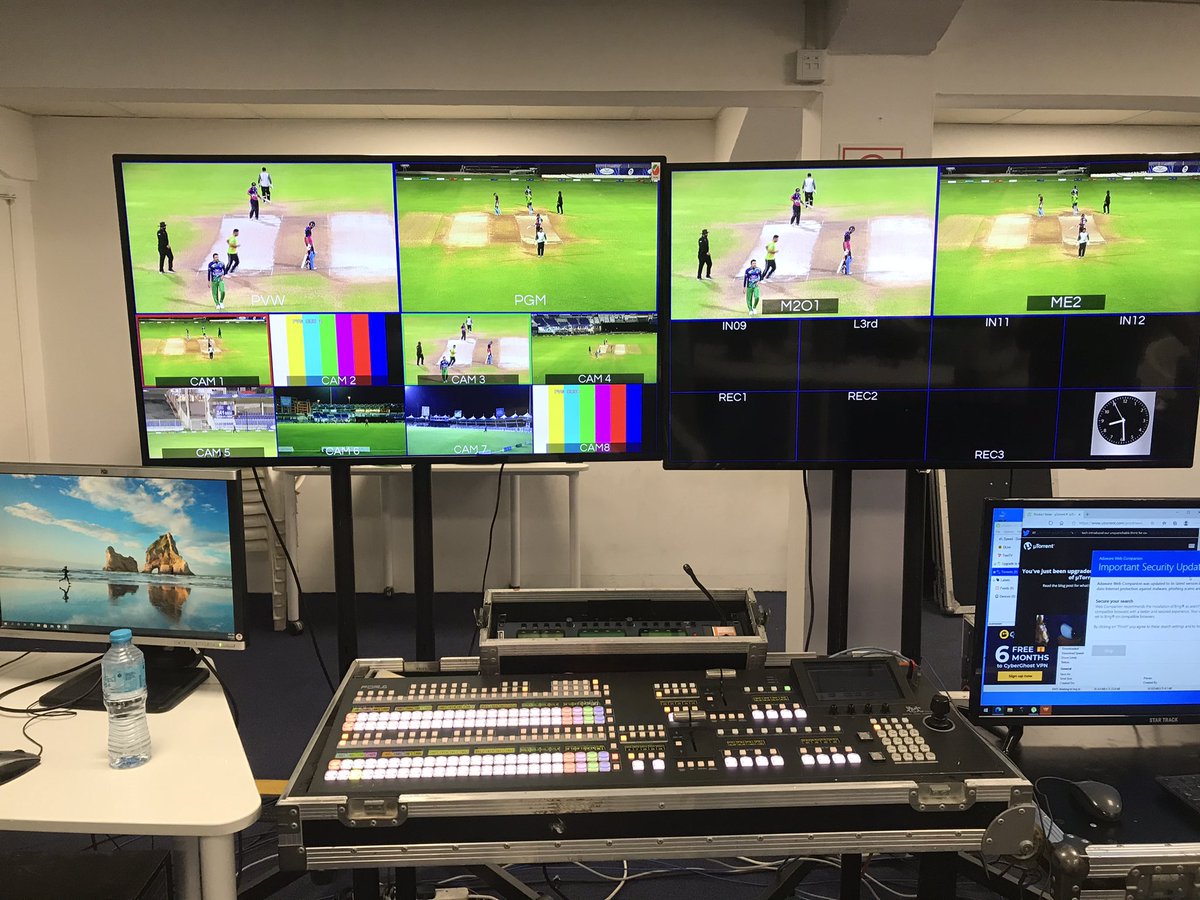 ShahidSelfie's tweet photo. D10 live from sharjha Production by #ITW &amp; #Sf360Digital gor #ECB #12Camera #HDSetup #RealTimeGfx https://t.co/MTPfAkbjkM