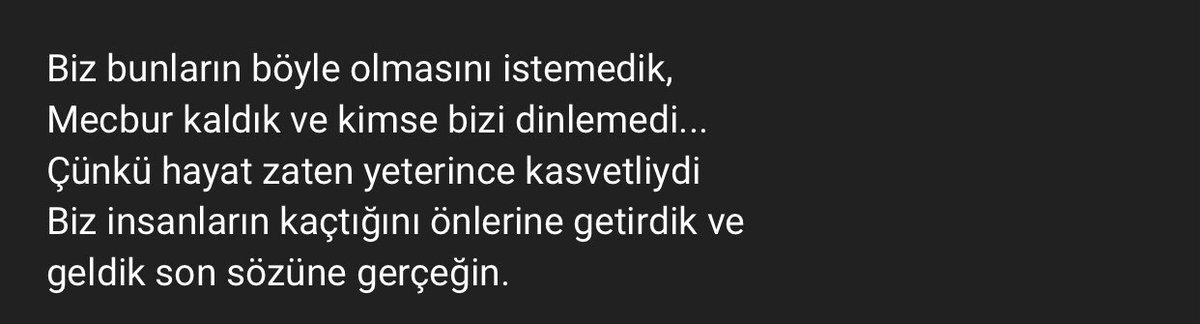 Biz böyle olsun istemedik , kimse bizi dinlemedi...