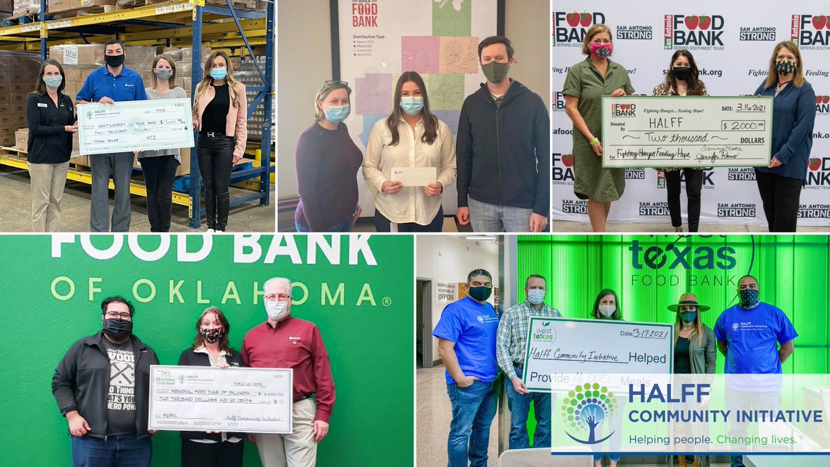 wearehalff's tweet photo. #HalffCommunityInitiative has donated $20,000 to local food banks and other charitable organizations in areas where Halff has a presence. HCI's donation will support thousands of families affected by the recent winter storms. #HalffGives https://t.co/2PKf2vox87