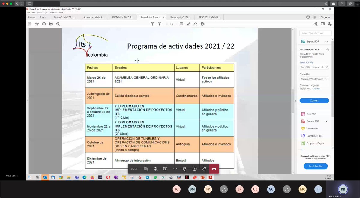 En este momento llevamos a cabo nuestra Asamblea de Afiliados - de manera virtual.