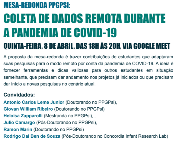 EcceInct's tweet photo. Mesa redonda do #inctecce discute estratégias coleta de dados durante a pandemia de #covid19

Confirme sua presença no evento através do link https://t.co/71sv46l9bb 
Participe através do link:
https://t.co/oOjh4O5xDo

@juliocamargo86 @rmramonmarin https://t.co/3mDElJKxRL