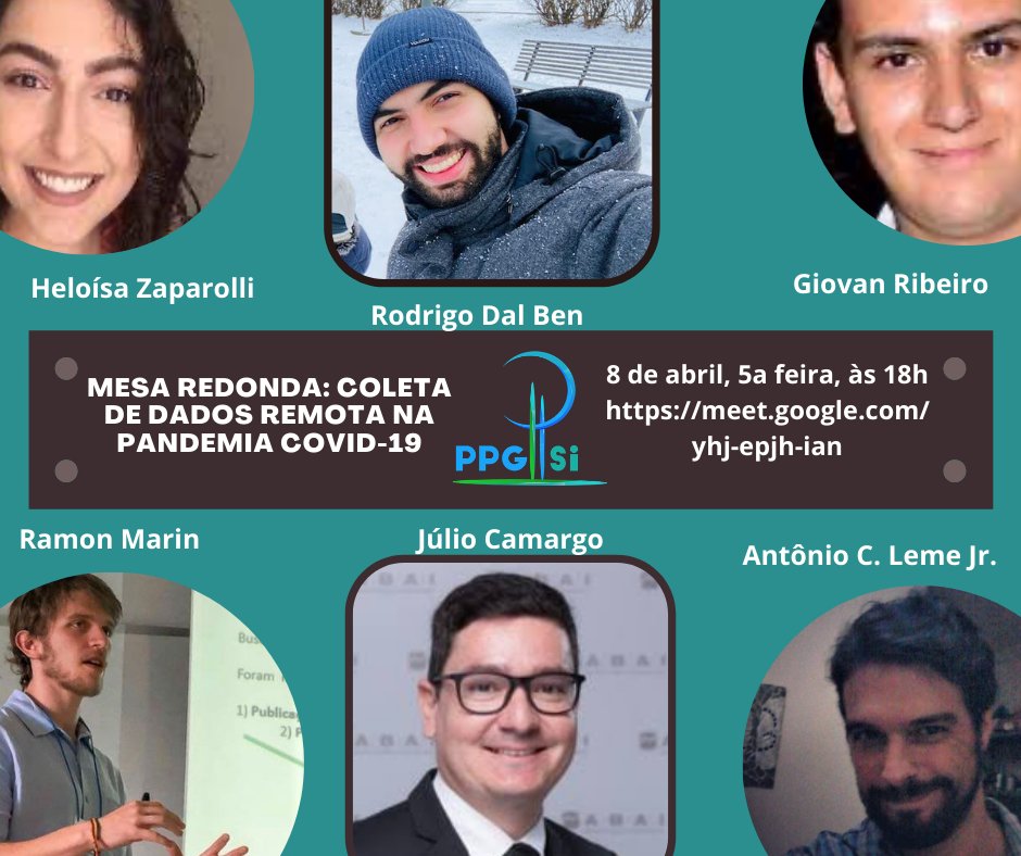 EcceInct's tweet photo. Mesa redonda do #inctecce discute estratégias coleta de dados durante a pandemia de #covid19

Confirme sua presença no evento através do link https://t.co/71sv46l9bb 
Participe através do link:
https://t.co/oOjh4O5xDo

@juliocamargo86 @rmramonmarin https://t.co/3mDElJKxRL