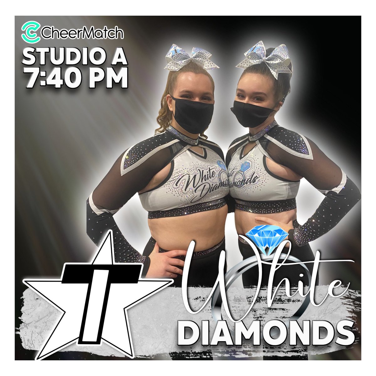 teamilcheer's tweet photo. It’s 𝕄𝕒𝕥𝕔𝕙 𝔻𝕒𝕪! Check out the teams competing tonight in 𝗠𝗔𝗧𝗖𝗛 𝟭𝟰! 🧿💎💍🎀 #ALLIN https://t.co/y7wyV2c0b7