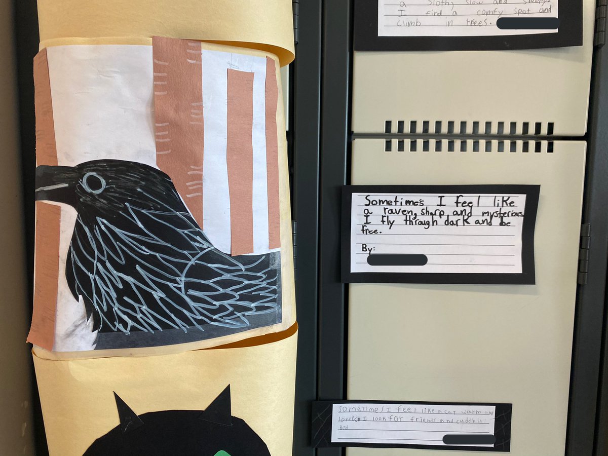 MsBTeach_'s tweet photo. After learning about totem poles and reading Sometimes I Feel Like a Fox by Danielle Daniel, students reflected on what animals they feel like and we created our own class community totem poles @Heloise_Lorimer https://t.co/zdOuzF8UF0