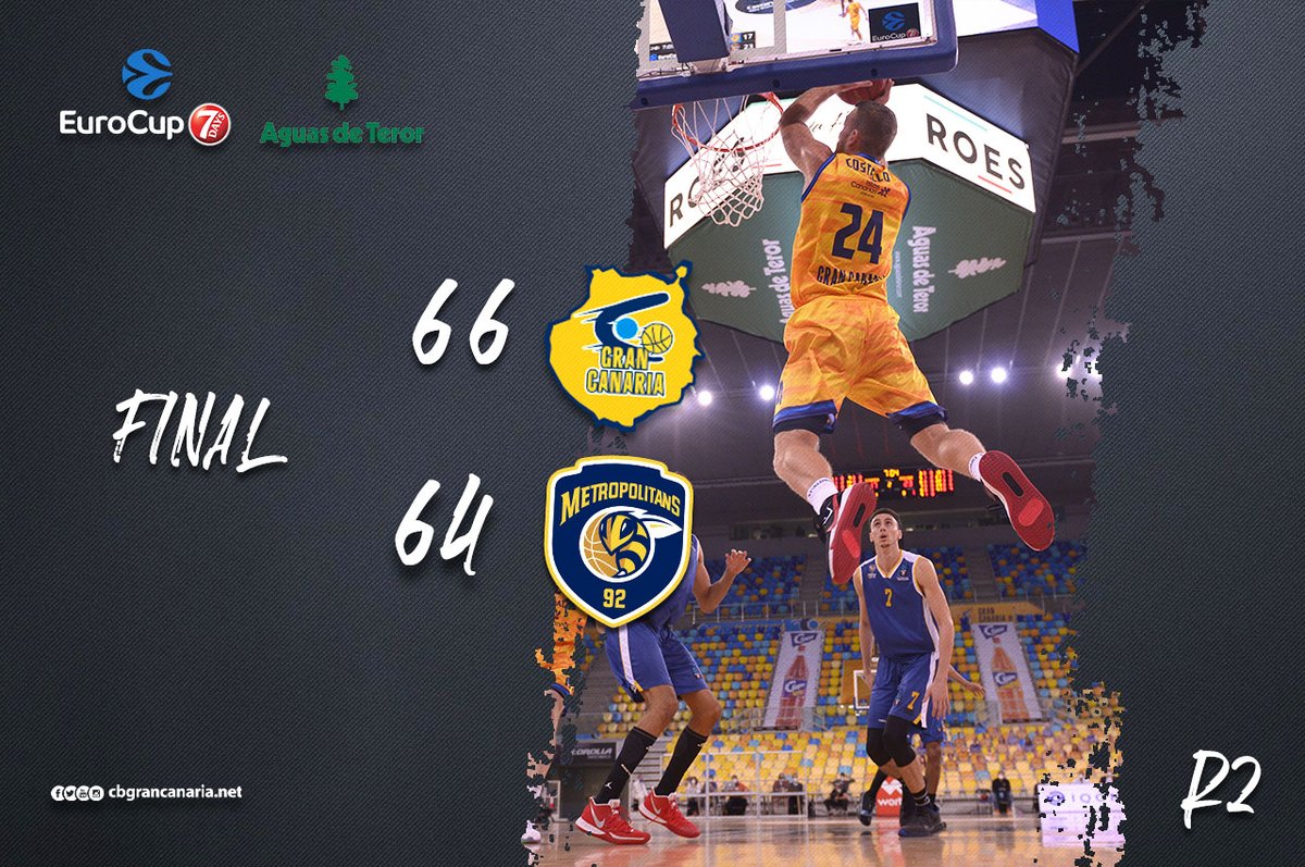 GranCanariaCB's tweet photo. 🏀 FINAL:

🐥 Herbalife Gran Canaria 66
🇫🇷 @Metropolitans92 64

🔥 #VamosGranca | #TodaUnaIsla https://t.co/RIlii5Jtk5