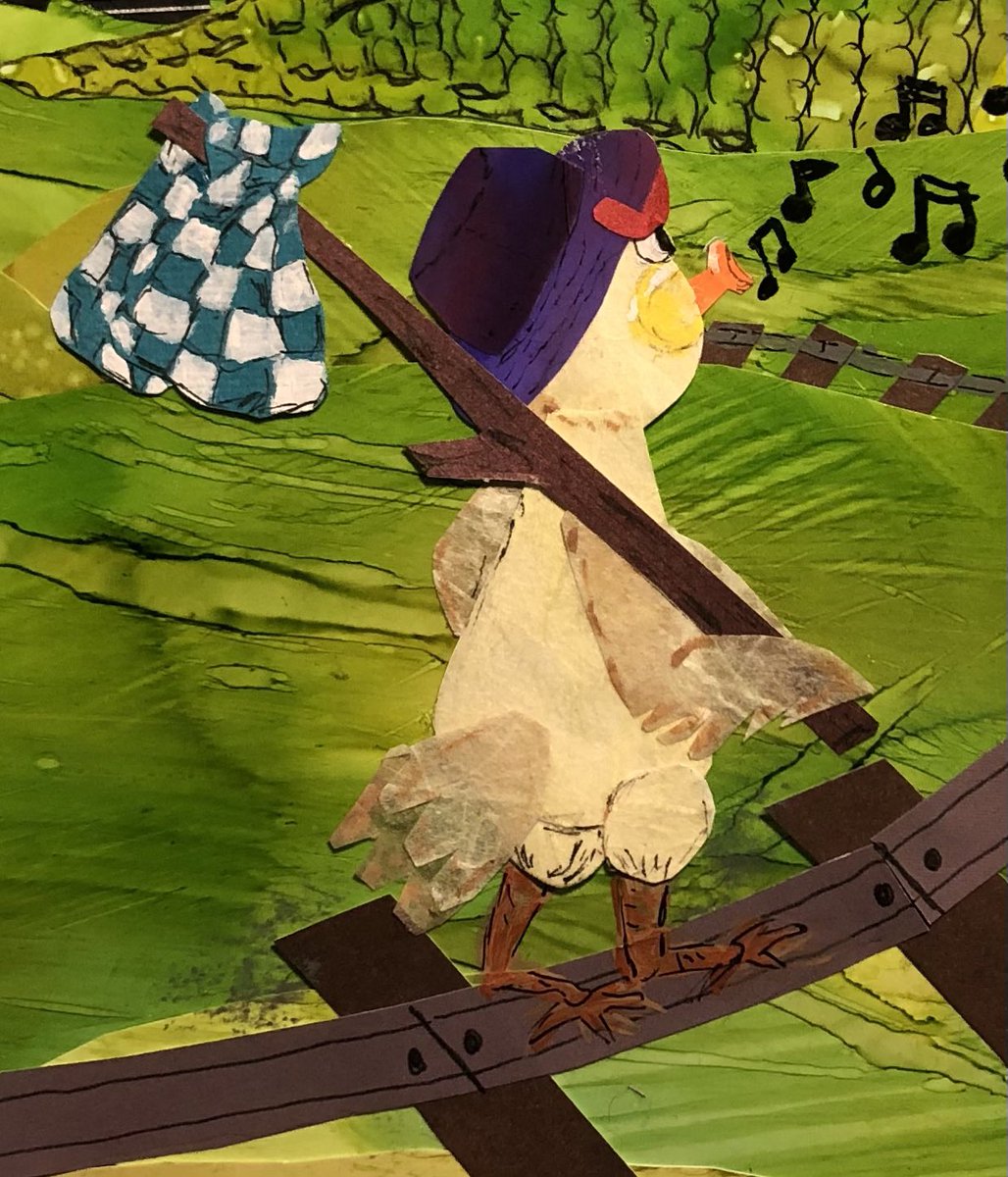 Sneak peek #3
Whistle me a Chicken #kidlit #collageart #illustration #ArtistOnTwitter