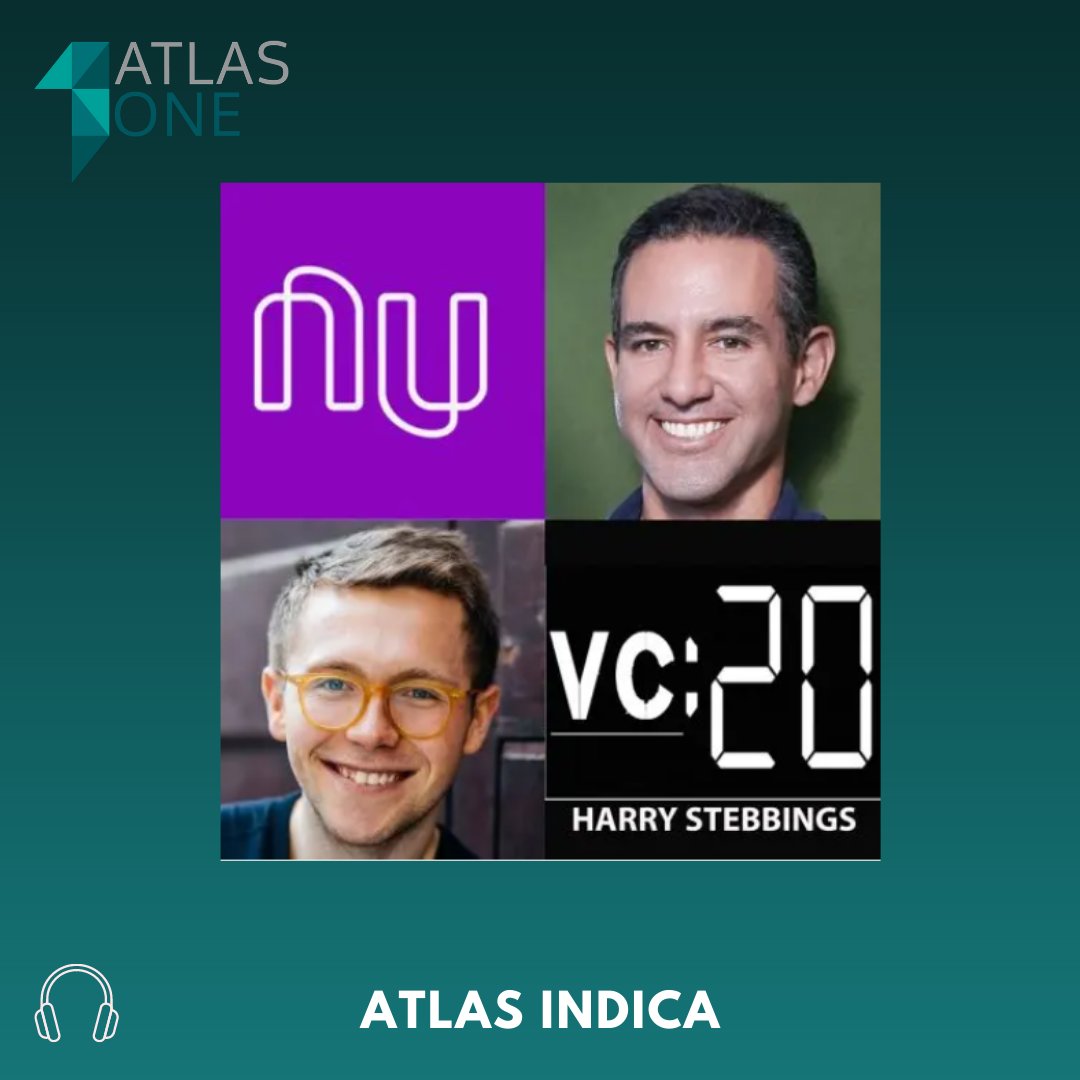 Atlas_One_Inv's tweet photo. Nossa indicação de podcast para o dia de hoje é o recente episódio do @twentyminutevc , onde o investidor Harry Stebbings  fala com o fundador e  CEO do Nubank David Vélez sobre a sua jornada empreendedora que levou a empresa a se tornar a startup mais valiosa da América Latina https://t.co/Yn54pnQvgj