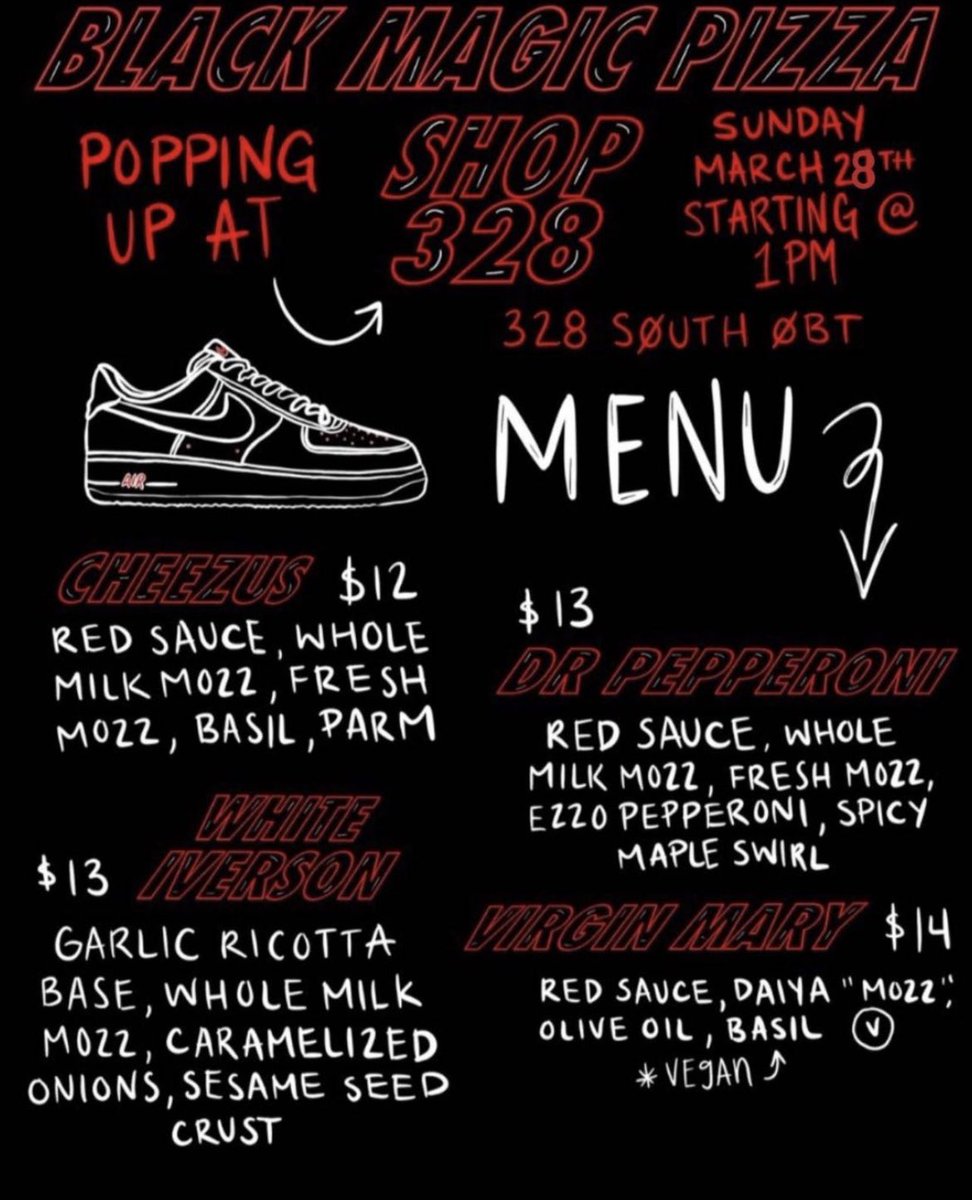 losonueveuno's tweet image. Menu for this Sunday! 328 day at @shop328south