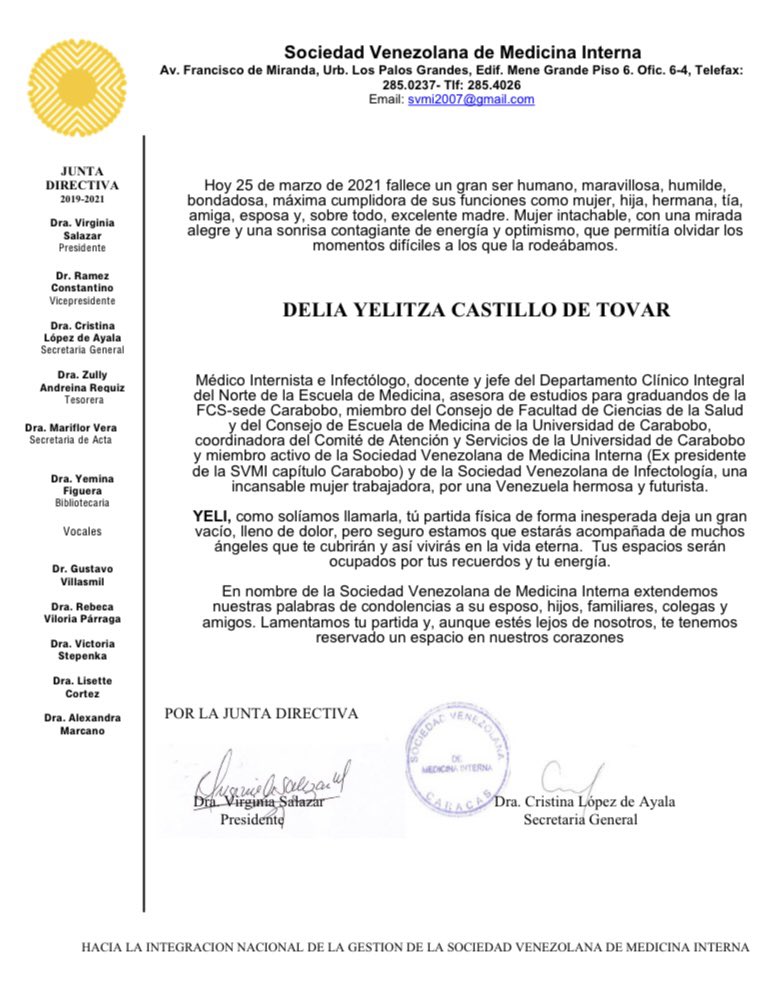 SVMI_Nacional's tweet photo. Compartimos el siguiente mensaje de parte de la junta directiva: https://t.co/tHYUdpww6F