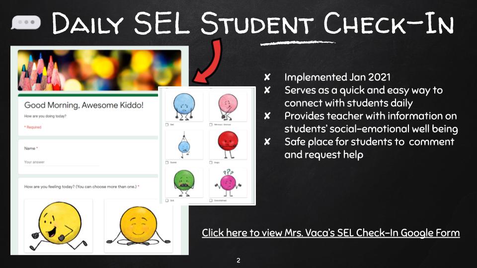 SpEdOUSD's tweet photo. 🧡💛💚💙💜❤️🧡💛💚💙💜❤️🧡💛
Check out Mrs. Vaca at Yorba Middle School and her fabulous daily SEL check in form! @OrangeUnifiedCA #SELDay https://t.co/UxAD9ADZpm