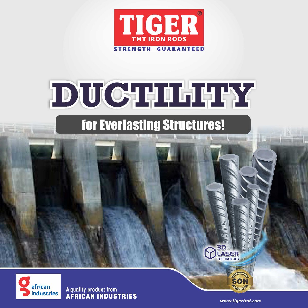 TigerTmt's tweet photo. TIGER TMT iron rods have perfect ductility and malleability which provide buildings and structures ability to withstand earthquakes, extra load tension, and make them last longer.
#BuyAGenuineTMT
#StrengthGuaranteed
#LetsBuildTogether
#buildhouseforgenerations
#TIGERTMT https://t.co/JTLB0jFI1A