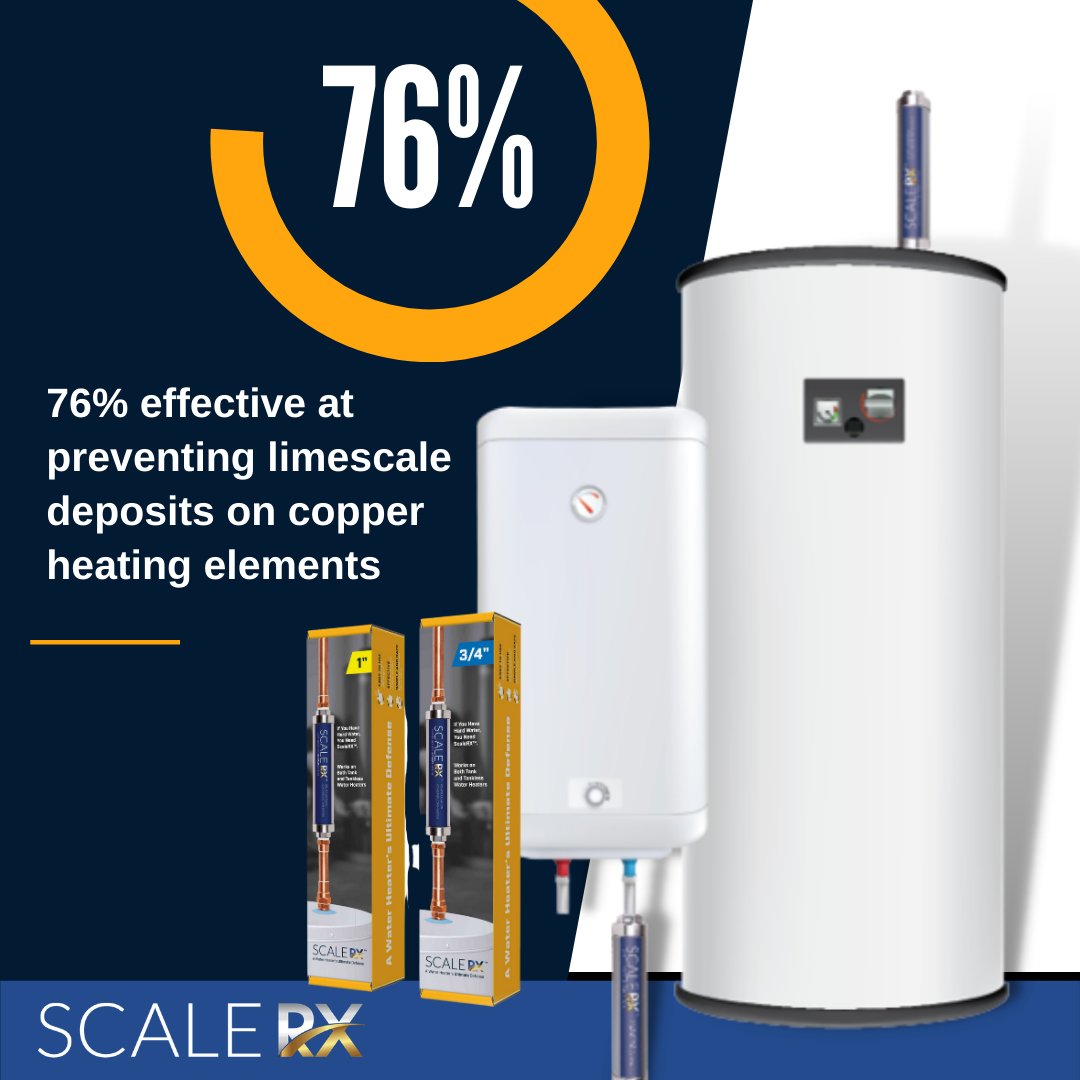 In side-by-side comparison testing, ScaleRX® was four times more effective than the leading electronic scale device.  No maintenance, external power, or filters required! 

#ScaleRX #AmericanValve # #hvactech #waterheater #plumbinglife