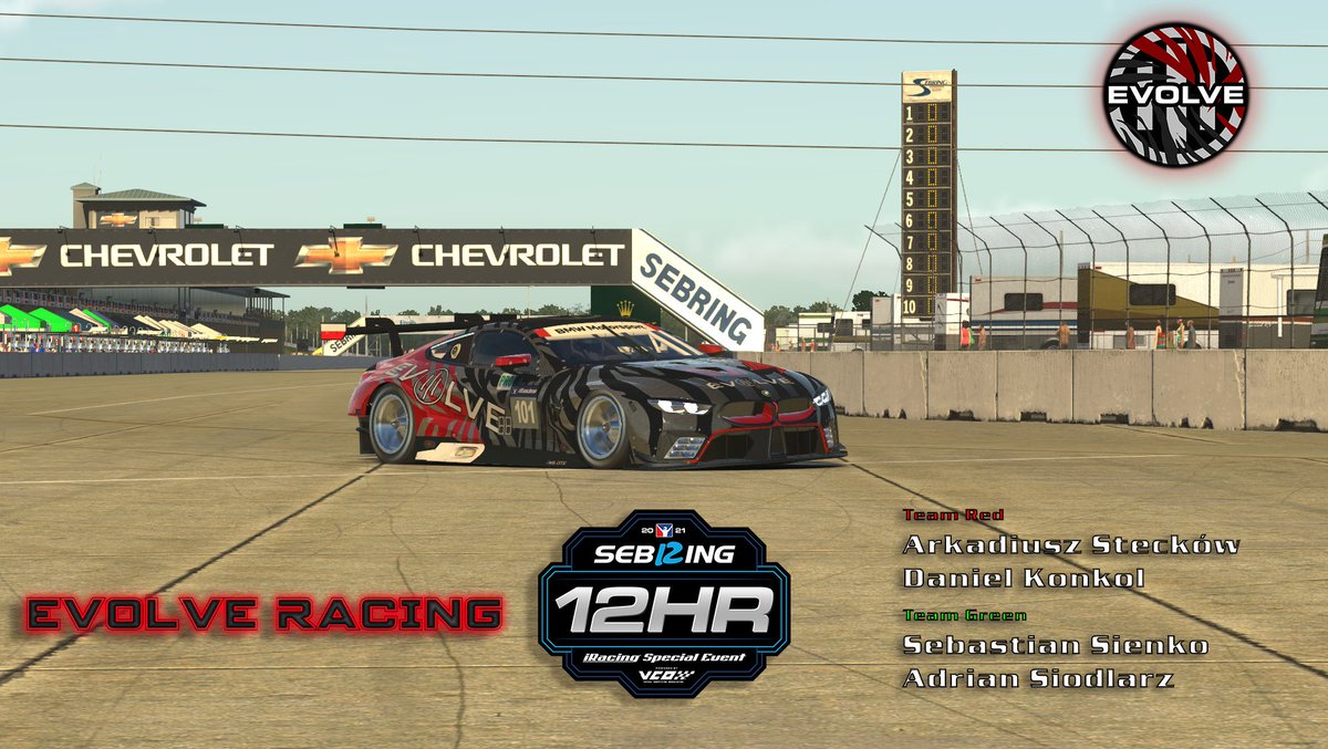 EvolveRacingPWS's tweet photo. @iRacing Tomorrow we're going to take part in yet another endurance race, this time at @sebringraceway for the Sebring 12h. Stream link down below.
#iRacing #esports #pws #primaryweapons
@primaryweapons https://t.co/Kyq63XebeB
