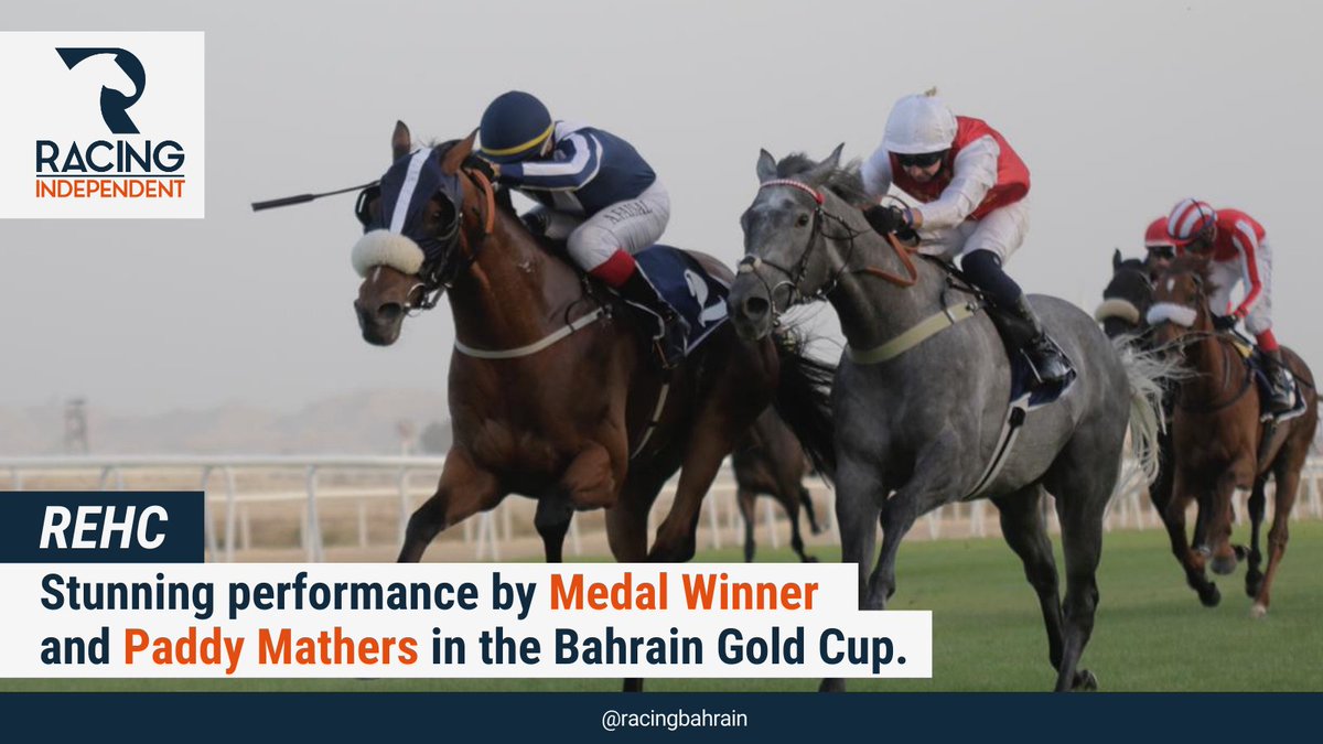 independent_bh's tweet photo. Stunning performance by Medal Winner and @311_mathers for Al Mohamediya Racing in the Bahrain Gold Cup.

#HorseRacing #Bahrain #REHC https://t.co/xUNTFXpd8a
