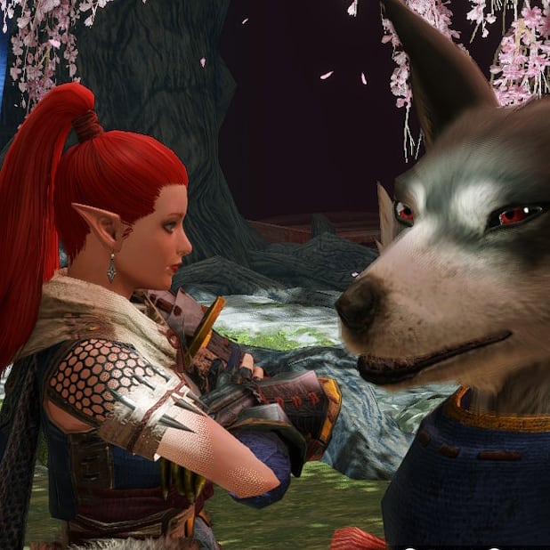 Fyorah's tweet photo. Got to play some Monster Hunter Rise today, and the first thing I did was to get the wyverian ears layered armor 🙈 couldn't resist https://t.co/oAsudzDeT9