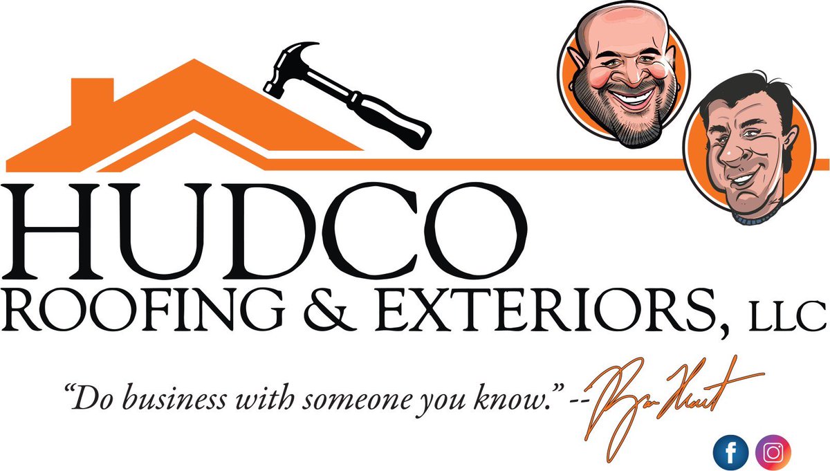 MattMoscona's tweet photo. New spec @HudcoRoofing logo featuring me and @rtheriot7 

Thought??? https://t.co/aQhpKKpBTb