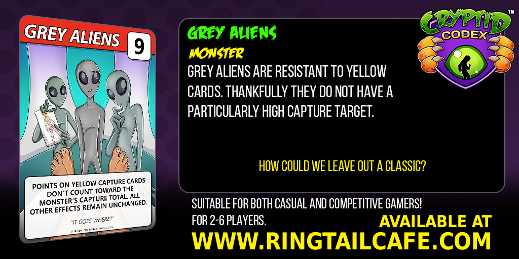 ringtailcafe's tweet photo. Cryptid Codex the game.
A great game for casual play full of quirky humor.
https://t.co/L6NeWW8wQK
#RTC #RingtailCafe #Game #Cooperative #cardgame #CrytpidCodex #cryptids #vampires #Bandshees #werewolves #monster #aliens https://t.co/g7Xuvy1CRK