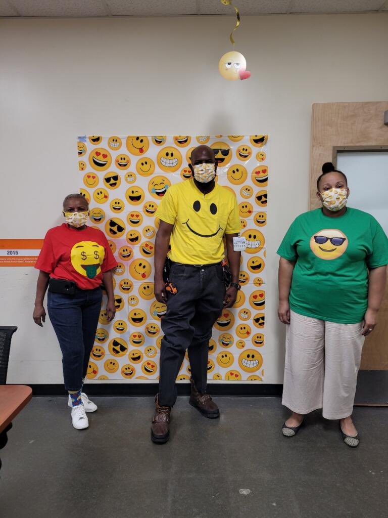 The back office team is ready for our emoji weekend !!! #HappyFriday😁😮😬🤐 <a href="/dontamcam/">Tammy Campbell</a> <a href="/bliczwek/">Brian Liczwek</a>